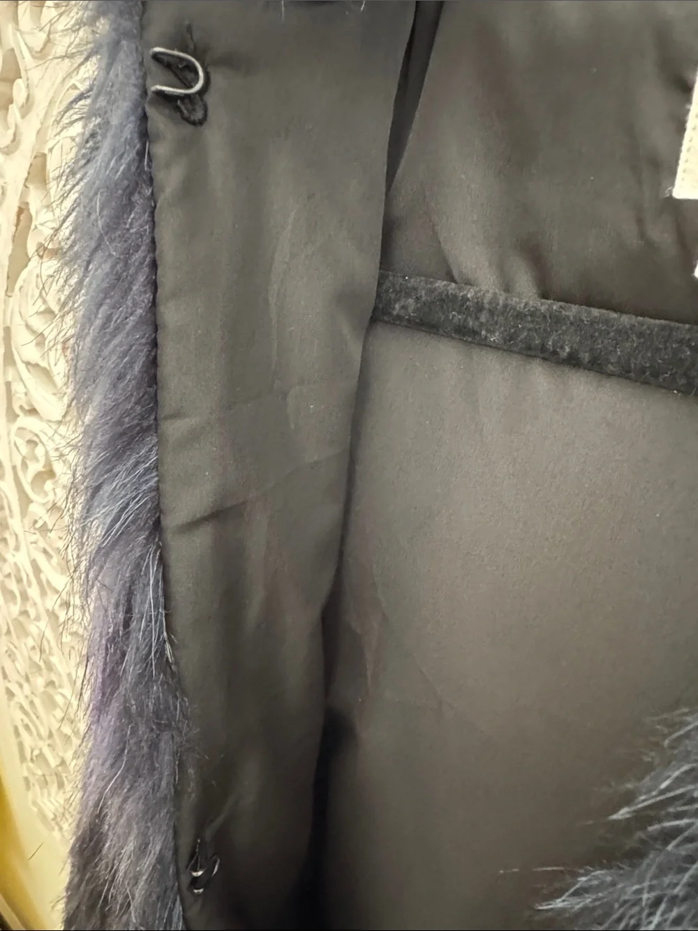 GAP Faux Fur Vest with Plush Collar